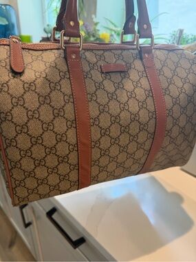 Authentic Gucci GG  Boston Bag